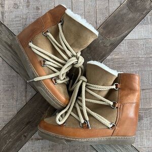 Isabel Marant KNOWLES Brown and Tan Winter Boots